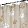 thumbnail image 3 of Dog Paw Footprint Shower Curtain 36"x72" ,Bathroom Decorative Shower Curtains Set with 12 Hooks,Modern Waterproof Washable Shower Curtain, 3 of 6