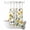 Yellow,White,Green, variant on No Hook Shower Curtain, Summer Floral Shower Curtains for Bathroom with See Through Top Window, Daisy Bee Wildflower Blossom Rustic Waterproof & Washable Bath Curtain Stand Up Stall 36"x72"