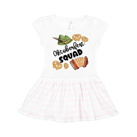 

Inktastic Oktoberfest Squad Hat Accordion Pretzels Gift Toddler Girl Dress
