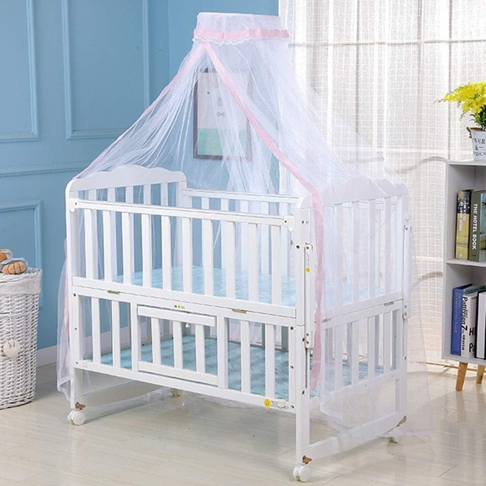 Baby Crib Mosquito Net,Baby Canopy Bed Netting,Baby Toddler Bed Crib Dome Canopy Curtain Netting See Through Mesh Bed Cover