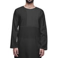 thumbnail image 2 of Atasi Kurta Long Asymétrique Indien pour Homme, Kurta Uni à Col Rond, Tenue de Fête, 2 of 5