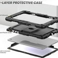 thumbnail image 3 of Dteck Case for Samsung Galaxy Tab A9+ Plus Case 11" 2023 (SM-X210/X216/X218), Heavy Duty Shockproof Protective Case with Screen Protector, Built-in Stand, Shoulder Strap,Black, 3 of 7