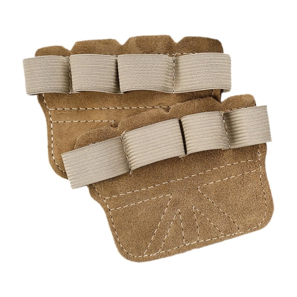 Almohadillas de agarre de pesas Guantes de ejercicio de protección de la palma de Confort Caqui