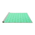thumbnail image 2 of Ahgly Company Machine Washable Indoor Square Trellis Turquoise Blue Modern Area Rugs, 3' Square, 2 of 4