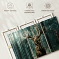 thumbnail image 2 of Elephant Stock Wild Forest Moose Wall Art - Horizontal Multi Panel Canvas - Living Room Wall Decor - Animal Multi Panel - Teal And Gray Decor - 50" x 32", 2 of 2