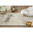 thumbnail image 5 of Saro Lifestyle Faux Fur With Brushed Metallic Foil Print Table Runner, 5 of 5