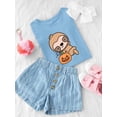 thumbnail image 3 of Halloween Sloth And Pumpkin T-Shirt Toddler -Image by Shutterstock,  4 Toddler, 3 of 4