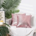 thumbnail image 6 of Unique Bargains Sequin Throw Pillow Covers 2 Glitter Decorative Pillow Cases Cushion Cover Pink 16" x 16", 6 of 6