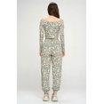 thumbnail image 2 of Loungwear Azul Jogger Leopard Top Hombro Descubierto Pants Talla Mediano , ,Miley+Molly Miley+Molly M5644ST, 2 of 2