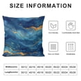 thumbnail image 5 of Acheng Gold and Blue Abstract Art Plush Pillowcase 1 Piece White, 5 of 5