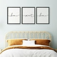 thumbnail image 3 of CDDposter Set of 3 Framed Farmhouse Home Sweet Home Sign Above Bed Wall Decor for Bedroom Decor Wall Art Wood Signs (Black, 16"x24"), 3 of 8