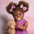 thumbnail image 4 of RSG Lifelike Reborn Baby Dolls Black Girl - 20 Inch Soft Cloth Body Newborn Baby Dolls Cute Real Life Baby Doll with Gift Box for Kids Age 3+, 4 of 9