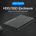 thumbnail image 3 of Sywqhk Caja de disco duro USB 3.0 de 2,5 pulgadas Caja externa HDD SSD de 6 Gbps (negro), 3 of 9