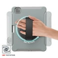 thumbnail image 5 of Dteck Case For Apple iPad Pro 12.9" 4th Gen (2020)/3rd Gen Pro 12.9 (2018),Shockproof Three-Layer Heavy Duty Protector Rubber Hard Stand Hand Strap Cover with Screen Protector 12.9-inch,Gray, 5 of 7