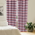 thumbnail image 2 of Ambesonne 4th of July Curtains, American Flag Motif, Pair of 28"x95", Violet Blue Ruby White, 2 of 5
