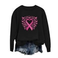 thumbnail image 4 of Yangnuo Womens Breast Cancer Sweatshirts Women's Long-sleeved Round Neck Pullover Casual Printed Loose Sweatshirt, 4 of 4