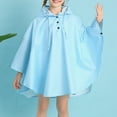 thumbnail image 2 of Kids Rain Jacket,Girls Raincoat Hooded Lightweight Waterproof Rain Wear Comfortable Kids Rain Jacket for Outdoor School Daily Use Rain Gear,Girls Rain Jacket,Light Blue,6-8 Years, 2 of 8