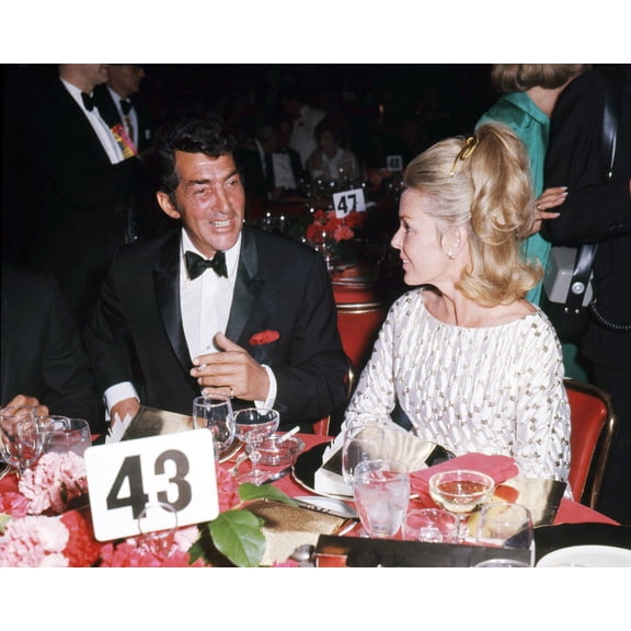 Dean Martin With Wife Dining In Hollywood1960's 24X36 Classic Hollywood Poster