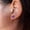 Dark Blue, variant on Orange Stud Earrings for Women S925 Sterling Silver Firework-Cut CZ Stud Earrings 1 Pair- Hypoallergenic & Sparkling