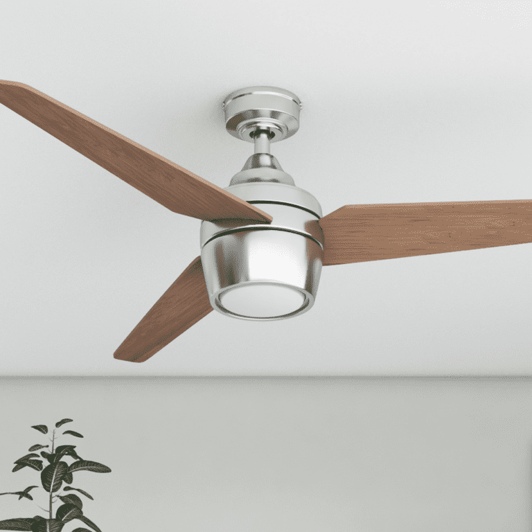 Contempo 52 In Indoor Brushed Nickel Ceiling Fan With Universal Remote