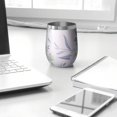 thumbnail image 3 of Floral 12oz Stainless Steel Insulated Wine Tumbler with Lid and Straw – Double Wall Vacuum Mug for Hot & Cold Drinks, 304 Steel Interior, Sweat-Free Design,Thanksgiving,Christmas, Spring,Flower, 3 of 5
