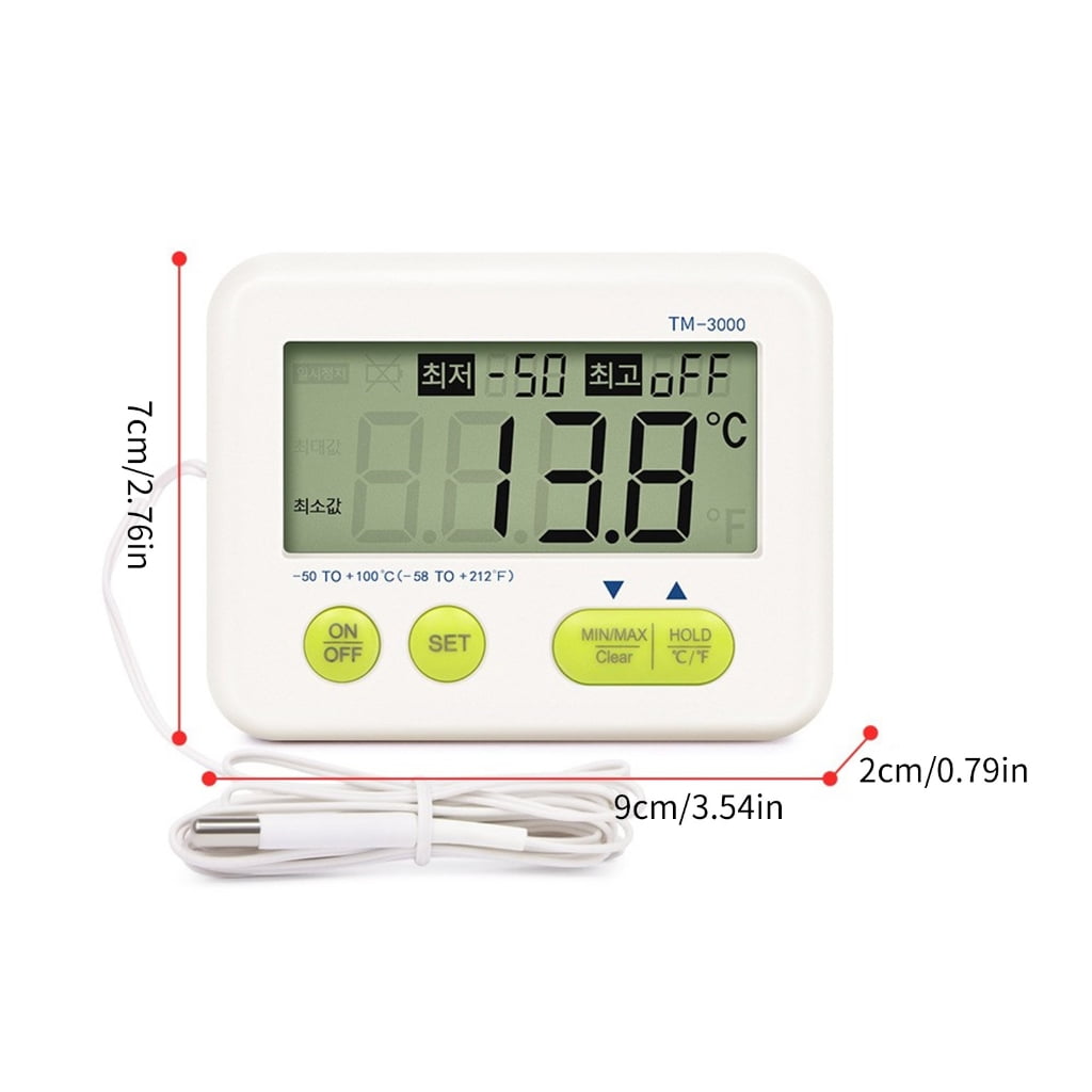 MOMOJIA Digital Display Thermometer Wall Mounted Temperature Detector for Indoor