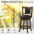 thumbnail image 5 of Topbuy 25.5” Upholstered Bar Stools Set of 2 360° Swivel Round Counter/Bar Height Stools w/Curved Backrest & Footrest, 5 of 8