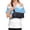 Gradient Blue, variant on Post Shoulder Surgery Shirts for Women Chemo Dialysis Port with 2 Shoulder Half Zippers After Rotator Cuff Tops M