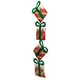 thumbnail image 5 of Northlight 43" Red Striped Flat Tinsel Stacked Gift Box Lighted Outdoor Decoration, 5 of 6