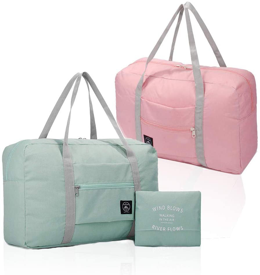 Amerteer 2 Pack Foldable Travel Duffel Bag for Women and Men,Waterproof Lightweight travel ...