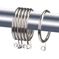 thumbnail image 2 of 60pcs Curtain Rings, Curtain Rings and Rods,（28mm Internal Diameter）, Silver, 2 of 5