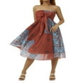 thumbnail image 1 of EIMELI Jupe Maxi Boho pour Femmes Taille Élastique Longue Style Hippie Boho Bleu Vert G, 1 of 8