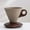 A, variant on Retro Ceramic Conical Coffee Mug, Creative Funnel Coffee Cups Set, with Solid Wood Triangle Handle Design and Coaster,for Home, Restaurant, Party and Office Use.200ml
