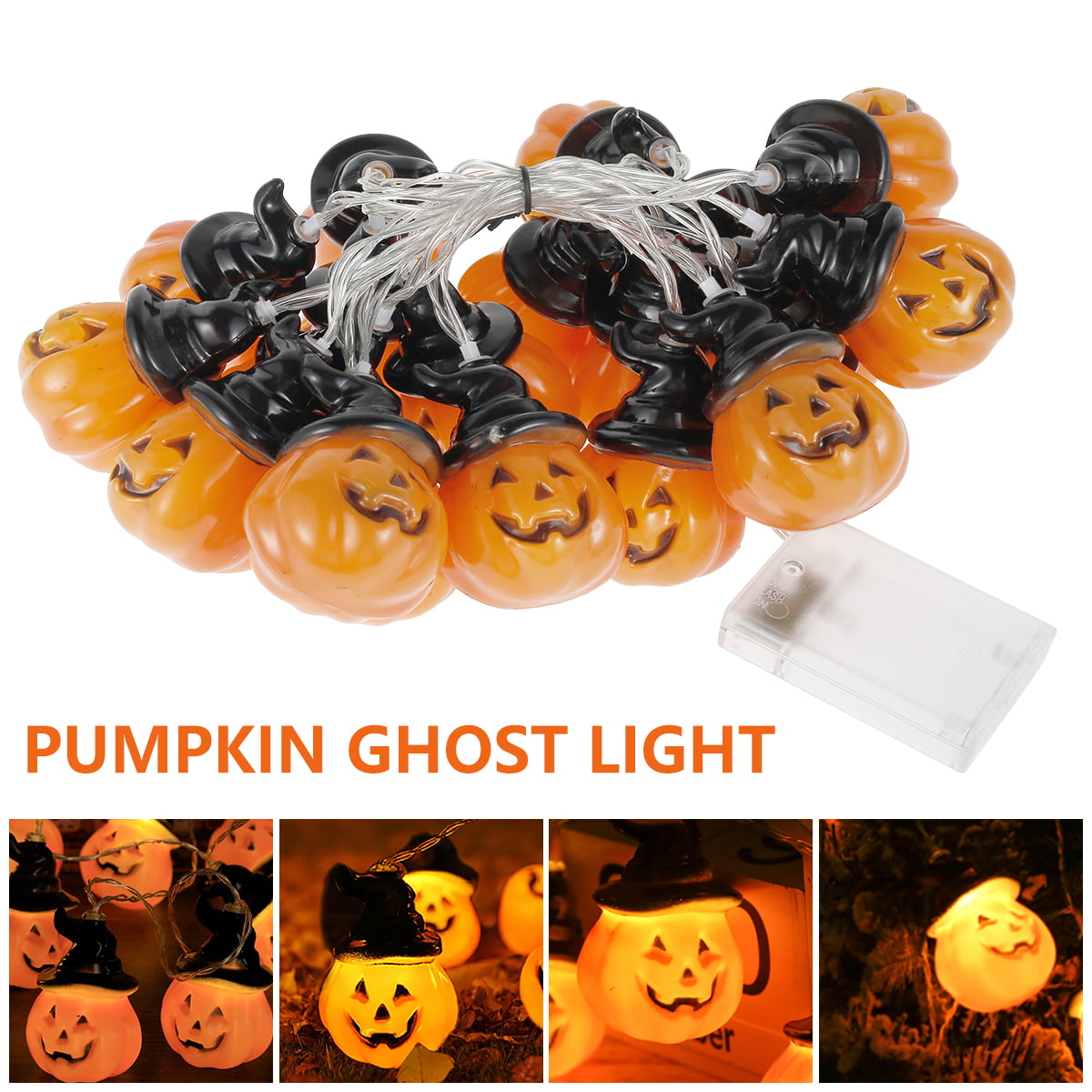 3m 20LEDs Pumpkin Ghost Flexible Copper Wire Fairy String Lights Halloween New 