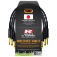 thumbnail image 1 of 3 Units - 7 Inch -Pedal, Effects, Patch, Guitar Instrument Cable Custom Made by WORLDS BEST CABLES â€“ Made Using Mogami 2524 Wire and Neutrik-Rean NYS224BG Gold Â¼ inch (6.35mm) TS Plugs, 1 of 10