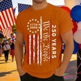 thumbnail image 2 of Rggeeun Men'S T-Shirt Us National Flag Graphic 1776-2026 We The People 250 Years Print Short Sleeve Crew Neck For 4th Of July Everyday Wear Patriotic Style Tee,Orange,Xxxl, 2 of 4