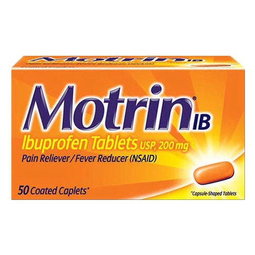 Motrin Ibuprofen Usp 200 Mg Pain Relief Tablets 50 Ea