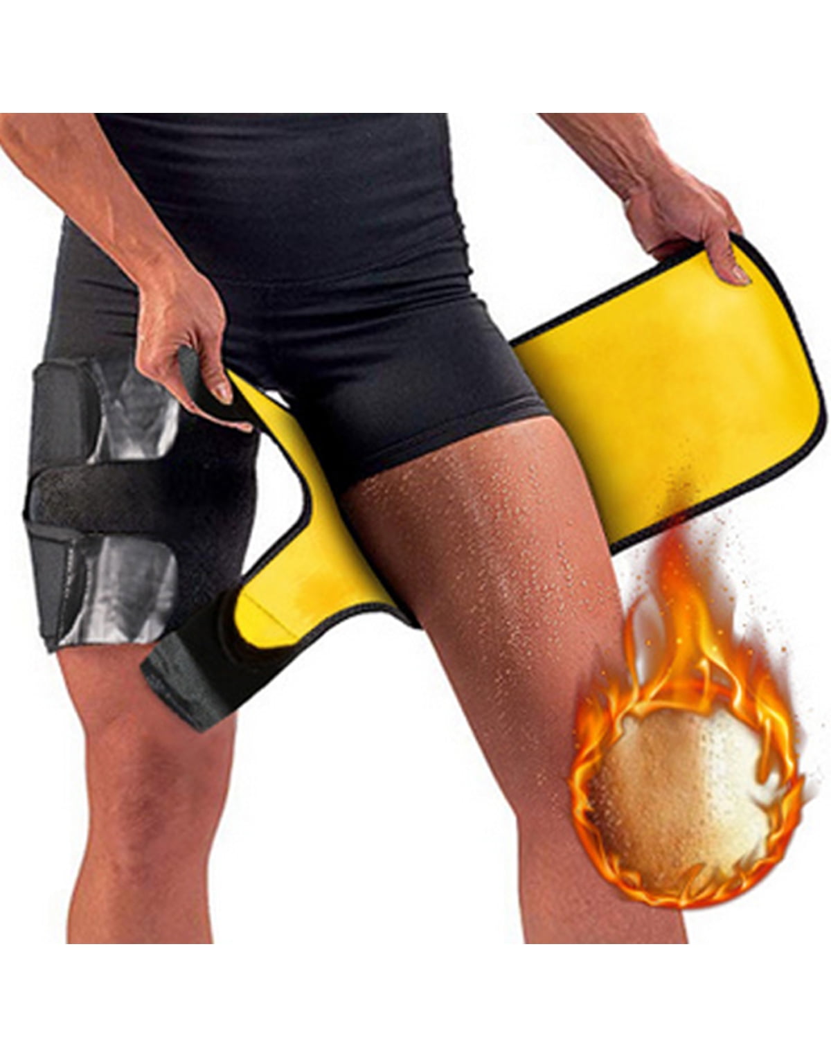 Black Slimming Belt Burn Cellulite Wraps Legs Lose Thigh Body Shaper