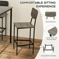 thumbnail image 4 of QinZhisheng E-commerce 5-Piece Counter Height Dining Table Set, Industrial Kitchen Table and Chairs for 4, Space-Saving Dinette Set with Bar Stools for Dining Room, Pub, Restaurant (Grey Oak), 4 of 8