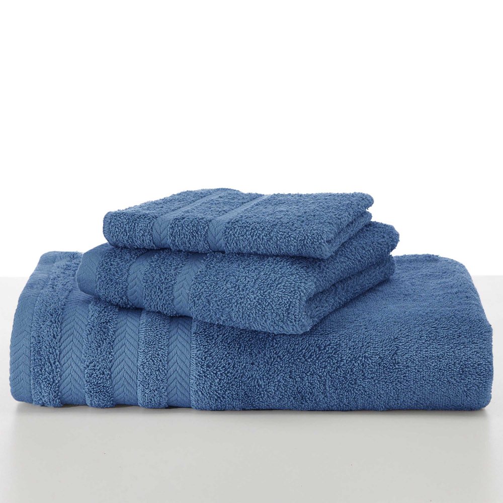 Egyptian Cotton with Dryfast 30"W x 54"W French Blue Bath Towel