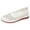 White, variant on NOKIO Women's Comfortable Loafers Fashion Spring And Summer Women Casual Shoes Flat Bottom And Soft Bottom Slip On Hollow Breathable Comfortable Solid Color And Elegant Lightweight Dressy Flats