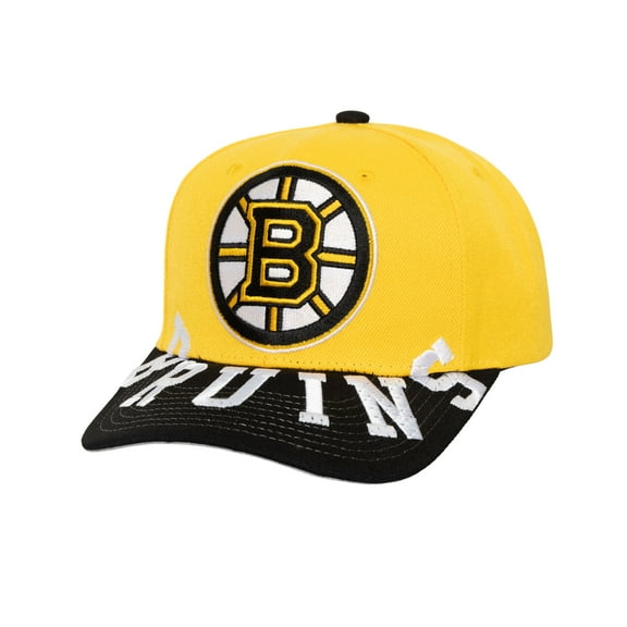 Men's Mitchell & Ness Gold/Black Boston Bruins Underarch Two-Tone Pro Crown Snapback Hat