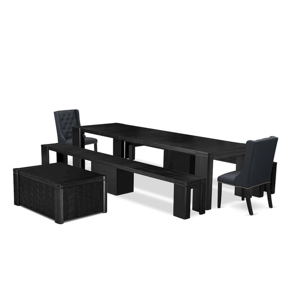 Luxe by East West Furniture 5-piece Modern Dining Table Set a Rectangular Kitchen Table