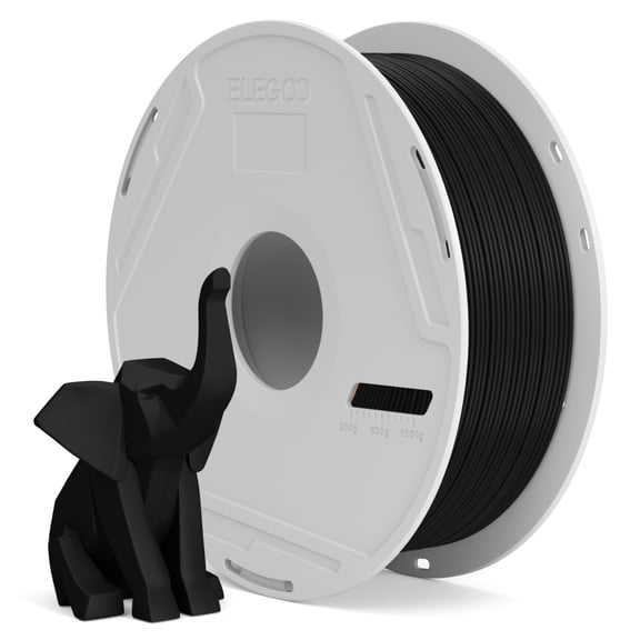 ELEGOO PLA Basic 3D Printer Filament with Reusable Spool Black 1KG 1.75mm