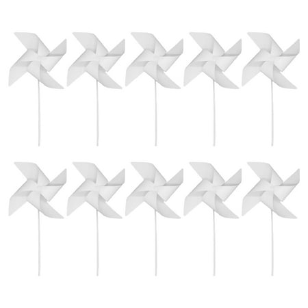 

NUOLUX 24pcs Blank Painting Windmills DIY Pinwheel Toys Graffiti Educational Windmills