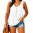 thumbnail image 2 of RQYYD Plus Size Pleated Tank Tops For Women Sleeveless U Neck Loose Flowy Casual Summer Curvy Fit Camisoles, 2 of 7