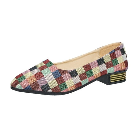 

Eudgs Women s Spring And Autumn Fashion Color Patchwork Casual Shoes With Heels Comfortable Temperament On Shoes Womens Casual Shoes Size 11 Wide Women Casual Dress Shoes Shoes for Women Casual Fall