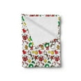 thumbnail image 2 of Christmas Soft Flannel Fleece Throw Blanket, Celebration of Xmas Garland Candy Cane Snowman Mistletoe Tree Ornaments, Cozy Plush for Indoor and Outdoor Use, 60" x 80", Multicolor, by Ambesonne, 2 of 5
