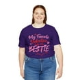 thumbnail image 2 of Valentine Bestie, Bella & Canvas Unisex Cotton Short Sleeve T-Shirt, S-5XL, 2 of 4
