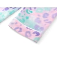 thumbnail image 4 of Beezizac Satin Pajamas for Girls-Soft Silky Long-Sleeved Set with Iridescent Leopard Print Size 12, 4 of 7
